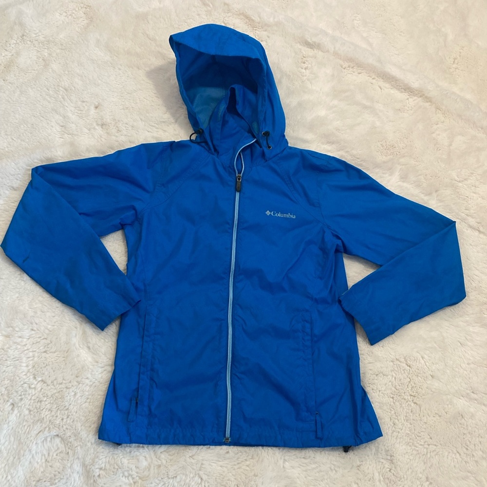 Columbia Omi-Tech Blue Waterproof Windbreaker Jacket Men’s S Spring Style